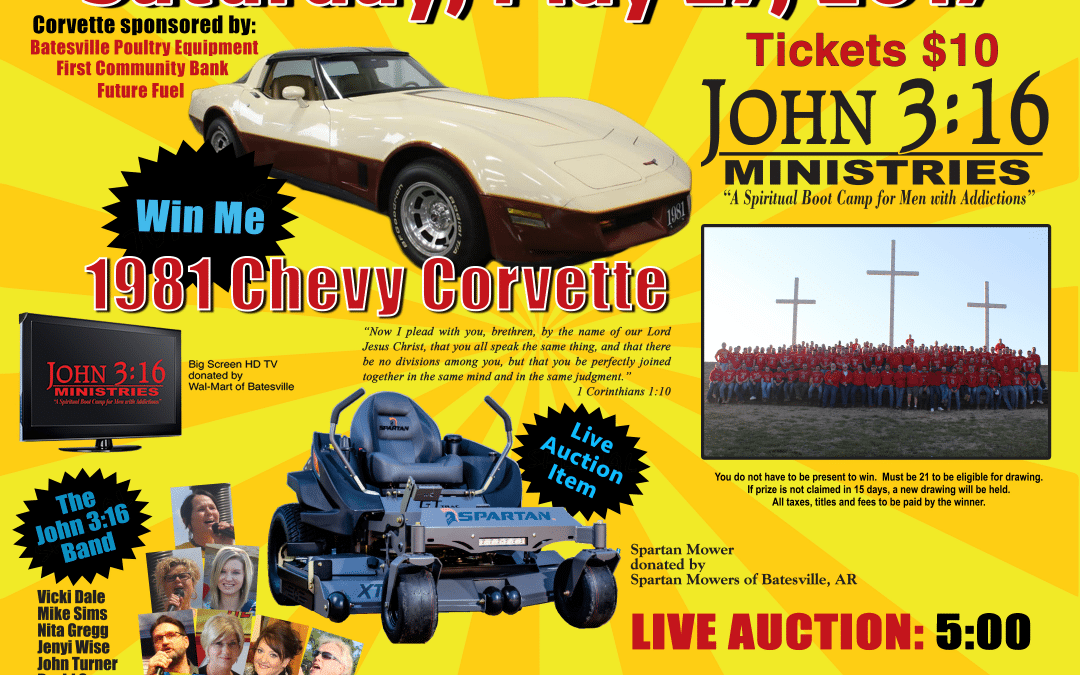 12th Annual John 3:16 Ministries Unity Fest at Batesville on May 27th!!