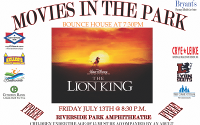 Batesville Parks and Recreation Department Offers FREE Movie in the Park July 13th – The Lion King