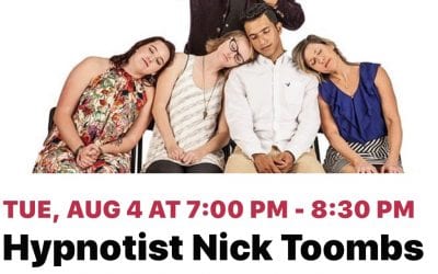 Farmers Electric’s Monster Family Nights is excited to host comedy hypnotist Nick Toombs on Tuesday, August 4th at 7 p.m.